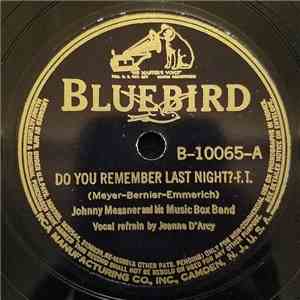 Johnny Messner And His Music Box Band - Do You Remember Last Night? /Midnig ...
