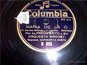 Alfredo Brito Y Su Orquesta Siboney - María De La O / La Cachimba De San Ju ...