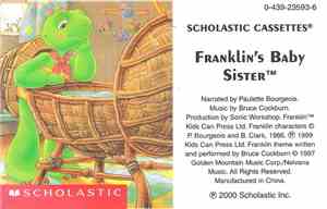 Paulette Bourgeois - Franklin's Baby Sister