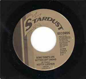 Ketty Lester - Some Things Are Better Left Unsaid / Please Don't Cry Anymor ...