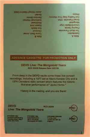 Devo - Live: The Mongoloid Years