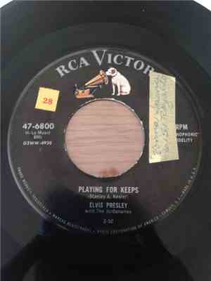 Elvis Presley With The Jordanaires - Playing For Keeps / Too Much