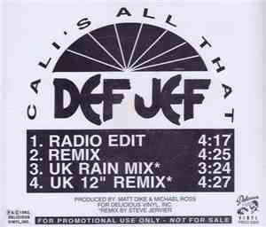 Def Jef - Cali's All That