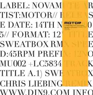 MOTOR  - Sweatbox (Chris Liebing Remix)