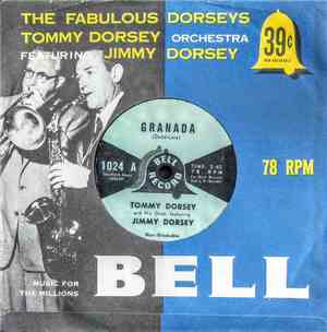 The Tommy Dorsey Orchestra Featuring Jimmy Dorsey - Granada / You're My Eve ...