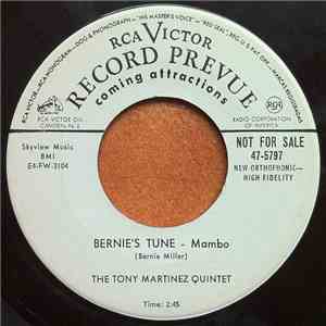 The Tony Martinez Quintet - Bernie's Tune / Cucusa