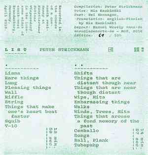 Peter Strickmann - List
