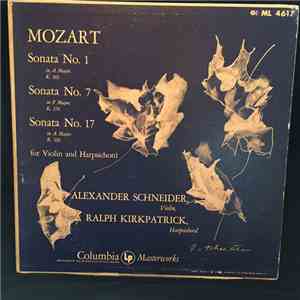 Alexander Schneider / Ralph Kirkpatrick, Mozart - Mozart Sonatas For Violin ...