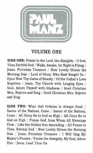 Paul Manz - Volume One