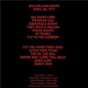 Scorpions - LIVE in England' April 30th, 1977
