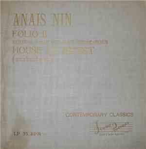 Anaïs Nin - Folio II - Reading From Her Own Prose-Poem House Of Incest (Una ...