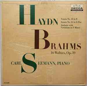 Haydn, Brahms, Carl Seemann - Sonatas Nos. 30 And 35 · 16 Waltzes