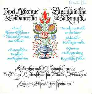 Kinderchor Und Volksmusikgruppe Der Bayer. Landeschule Für Blinde - Volksmu ...