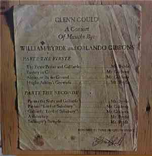 Glenn Gould - William Byrde, Orlando Gibbons - A Consort Of Musicke Bye Wil ...