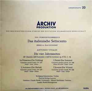 Antonio Vivaldi - Die Vier Jahreszeiten (Il Cimento Dell'Armonia E Dell'  I ...