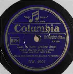 Hans Rehmstedt Mit Seinem Orchester - Zwei In Einer Großen Stadt / Du Trägs ...