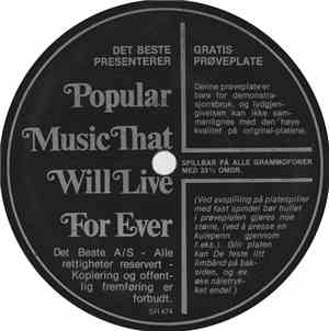 Various - Popular Music That Will Live For Ever