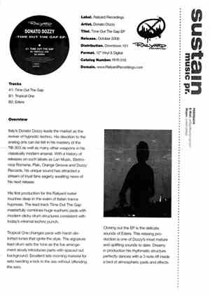 Donato Dozzy - Time Out The Gap EP