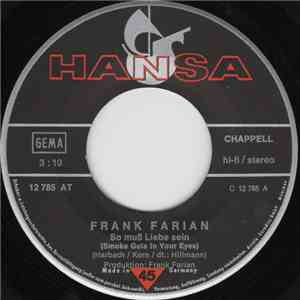 Frank Farian - So Muß Liebe Sein (Smoke Gets In Your Eyes)