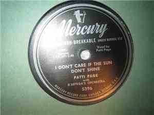 Patti Page -  I Don't Care If The Sun Don't Shine / I'm Gonna Paper All My  ...