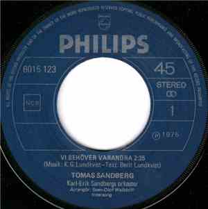 Tomas Sandberg - Vi Behöver Varandra