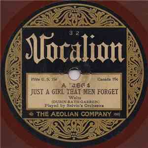 Selvin's Orchestra - Just A Girl That Men Forget / Hoot Mon