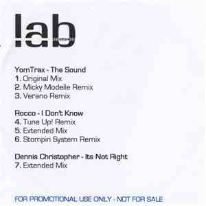 Yomtrax, Rocco, Dennis Christopher - The Sound / I Don't Know / It's Not Ri ...