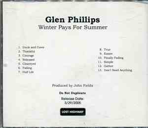 Glen Phillips - Winter Pays For Summer