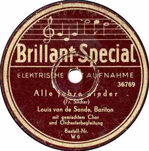 Louis Van De Sande - Alle Jahre Wieder / Eine Muh, Eine Mäh