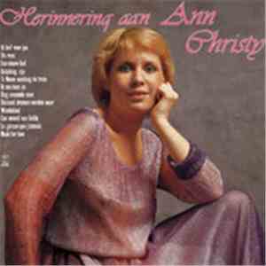 Ann Christy - Herinnering Aan Ann Christy