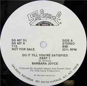 Barbara Joyce - Do It Till You're Satisfied