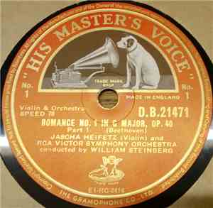 Jascha Heifetz, RCA Victor Symphony Orchestra, Ludwig van Beethoven - Roman ...