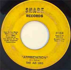 The Ad Libs - Giving Up / Appreciation