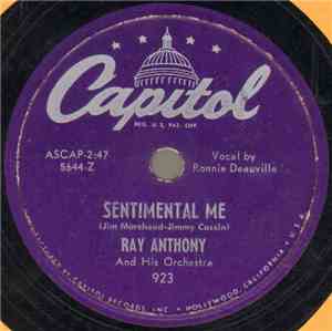 Ray Anthony And His Orchestra - Sentimental Me / Spaghetti Rag