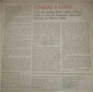 Ermanno Mancini, Mario Colli - Uomini E Cose Visti Dai Primi Padri Della Ch ...