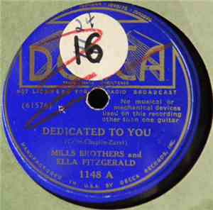Mills Brothers And Ella Fitzgerald - Dedicated To You / Big Boy Blue