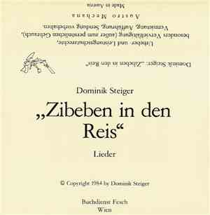 Dominik Steiger - Zibeben In Den Reis (Lieder)