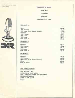 Genesis - Pioneers In Music Starring Genesis