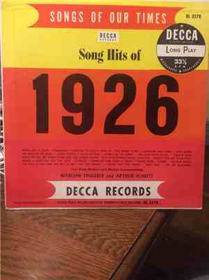 Marlene Fingerle, Arthur Schutt - Songs Of Our Times Song Hits Of 1926