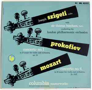 Joseph Szigeti With Sir Thomas Beecham, Bart. Conducting The London Philhar ...