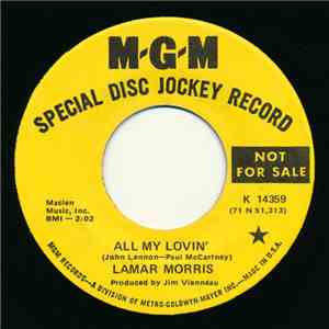 Lamar Morris - All My Lovin' / Back Stage Sue