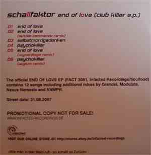 Schallfaktor - End Of Love (Club Killer E.P.)