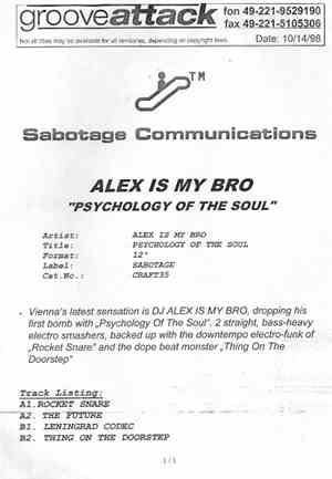 Alex Is My Bro - Psychology Of The Soul