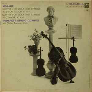 Mozart, Budapest String Quartet With Walter Trampler - Quintet For Viola An ...