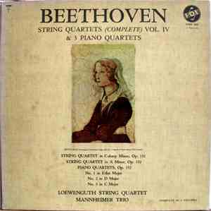 Beethoven, Loewenguth Quartet, Mannheimer Trio - Beethoven String Quartets  ...
