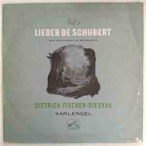 Schubert, Dietrich Fischer-Dieskau With Karl Engel - Lieder De Schubert - V ...