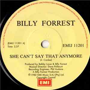 Billy Forrest - She Can't Say That Anymore