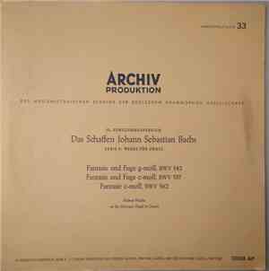 Johann Sebastian Bach / Helmut Walcha - Fantasien Und Fugen G-moll, BWV 542 ...