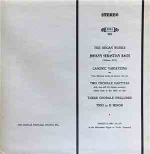 Johann Sebastian Bach, Marie-Claire Alain - The Organ Works Of Johann Sebas ...