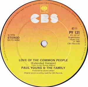 Paul Young & The Family - Love Of The Common People